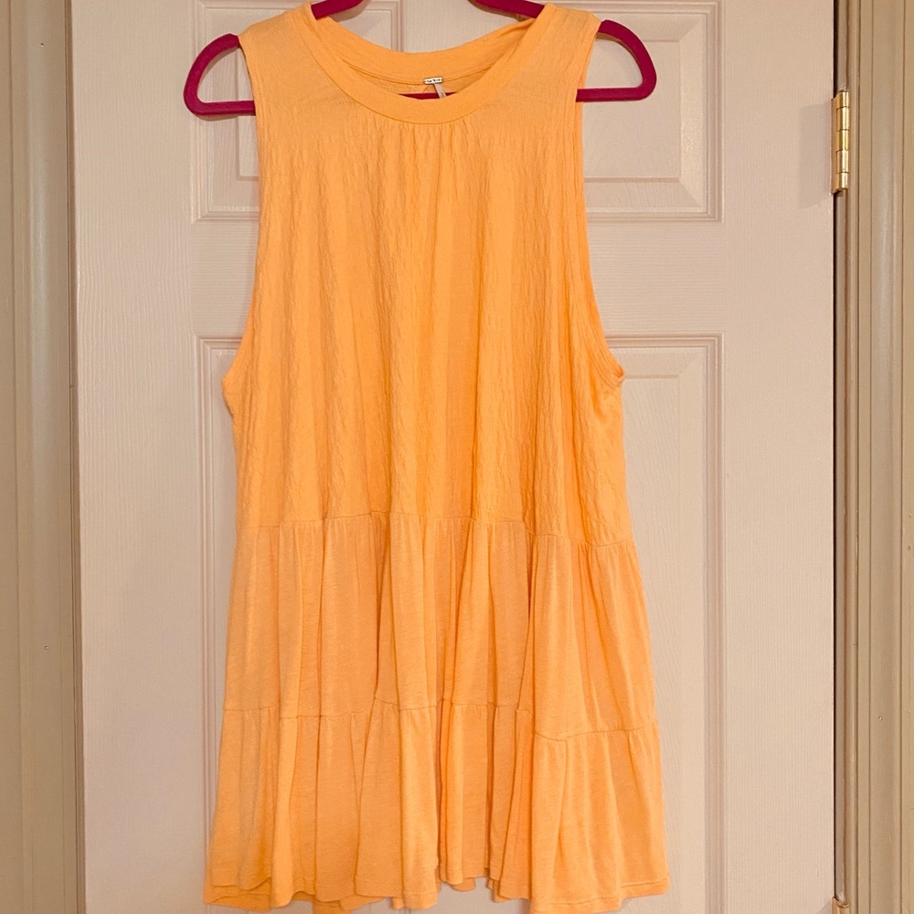 NEW FREE PEOPLE GOLDEN ORANGE SLEEVELESS DRESS SIZE M